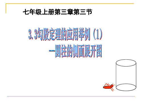 初中数学_勾股定理的应用举例(1)——圆柱的侧面展开图教学课件设计