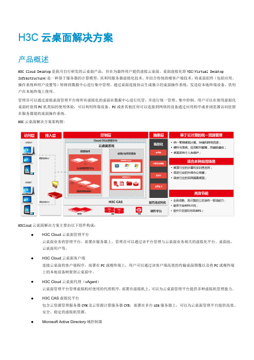 H3C云桌面解决方案