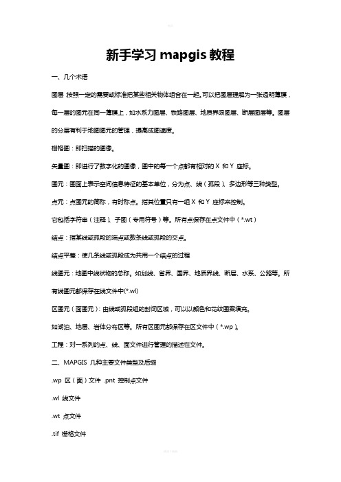 新手学习mapgis教程