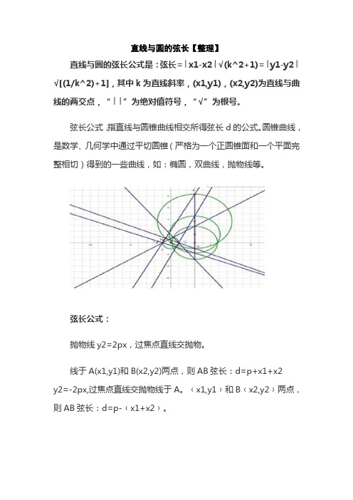 直线与圆的弦长