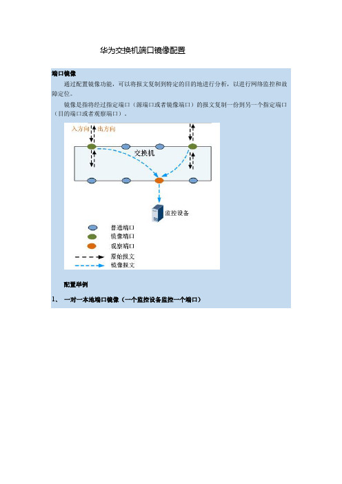 华为交换机端口镜像配置