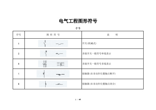 电气原理图符号大全