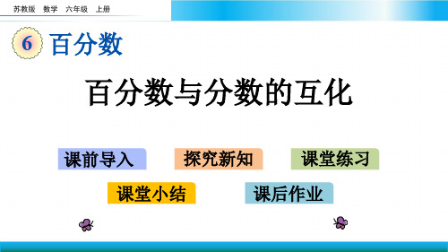 苏教版六年级上册数学教学课件-百分数与分数的互化