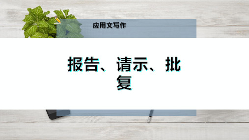 报告、请示、批 复