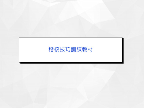 稽核技巧ppt