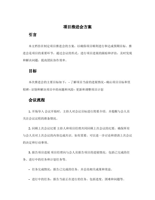 项目推进会方案