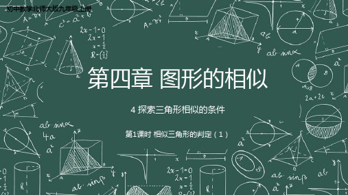 相似三角形的判定 数学北师大版九年级上册