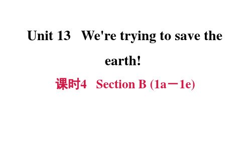 人教版PEP初中英语九年级下册优秀课件Uint13   课时4 Section B (1a-1e)