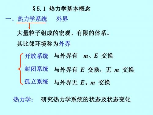 第五章 热力学第一定律、第二定律