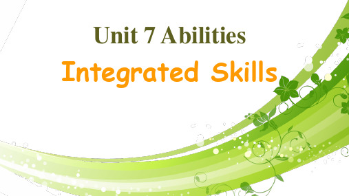 牛津译林版七下英语unit7integratedskills