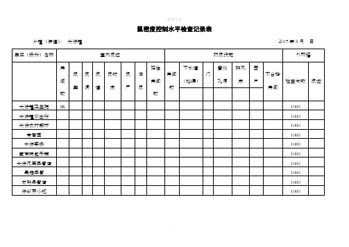 病媒生物密度控制水平检查记录表4