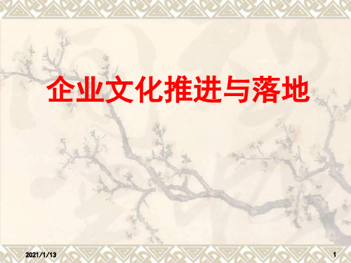 企业文化推进与落地讲义
