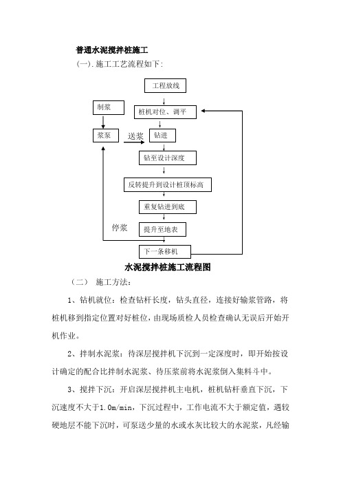 普通水泥搅拌桩施工