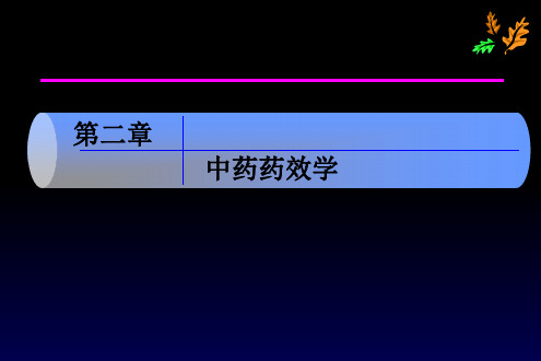 中药药理学 第二章  中药药效学-医学资料