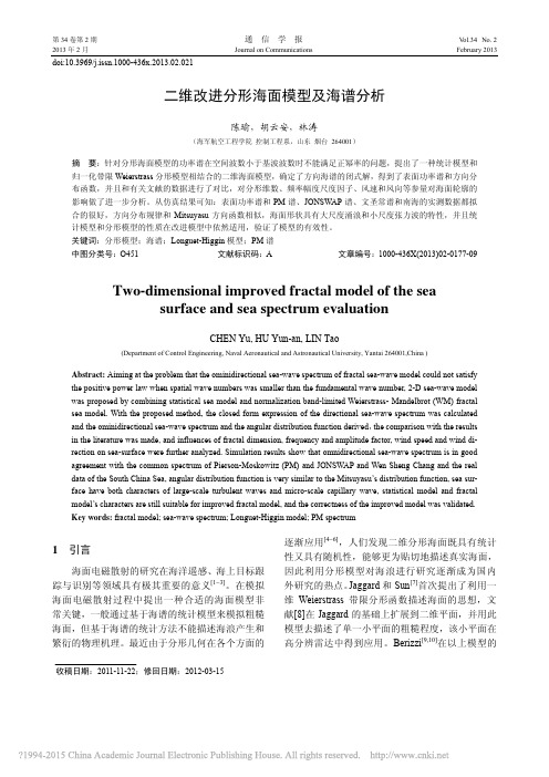 二维改进分形海面模型及海谱分析