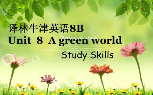 牛津译林英语 八年级下册Unit8study skills(共16张PPT)