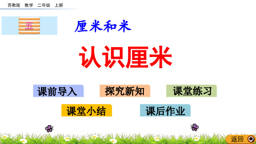 苏教版小学二年级数学上册第五单元认识厘米课件