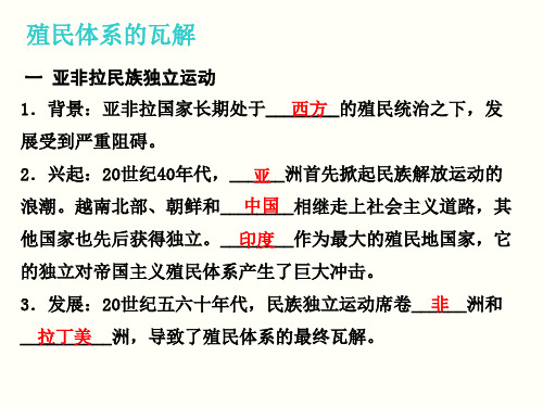 九年级历史与社会第五单元第四课亚非拉地区的发展课件