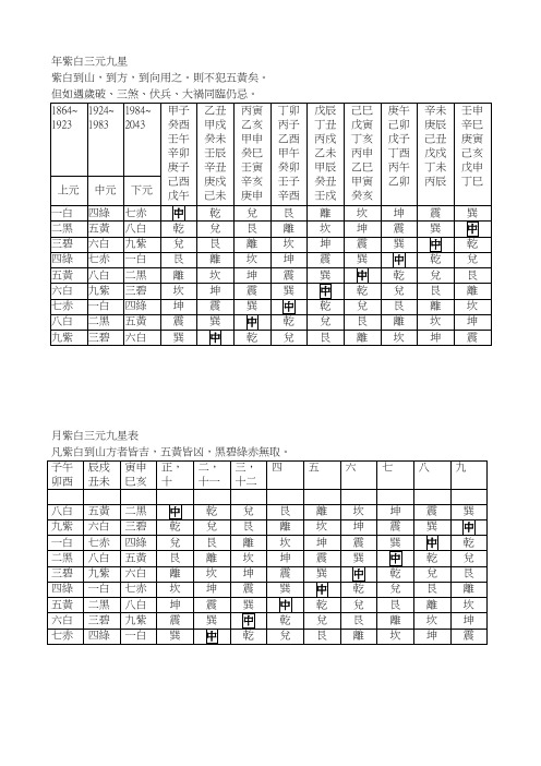 年月日时紫白