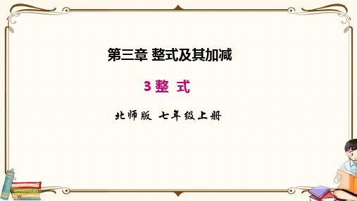 北师大版七年级上册数学 3.3 整式 教学课件