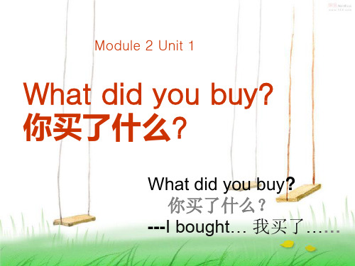 外研版五年级英语上M2U1 What did you buy？？课件