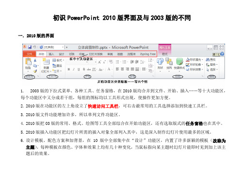 Power Point 2010版简介