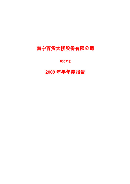 2009年半年度报告