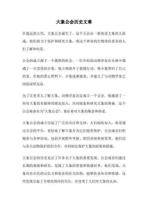 大象公会历史文章