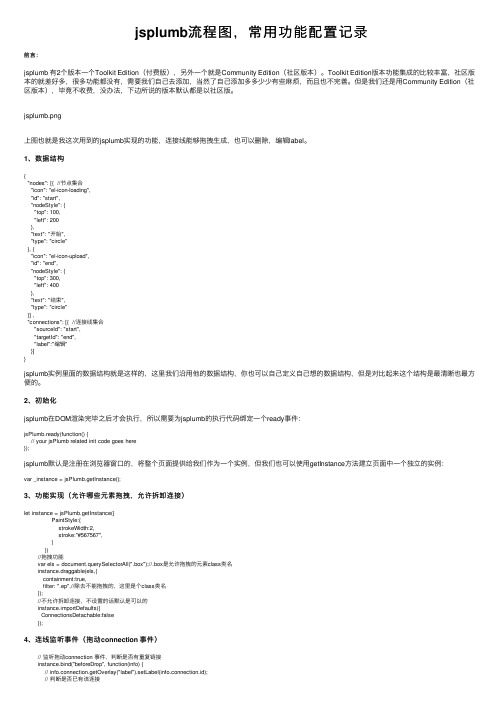 jsplumb流程图，常用功能配置记录