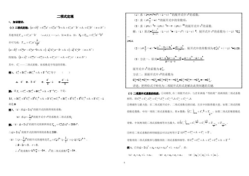 二项式定理专题训练