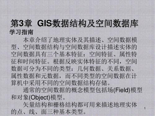 地理信息系统导论第3章 GIS数据结构及空间数据库