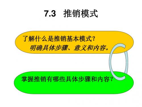 7.3 推销模式解析