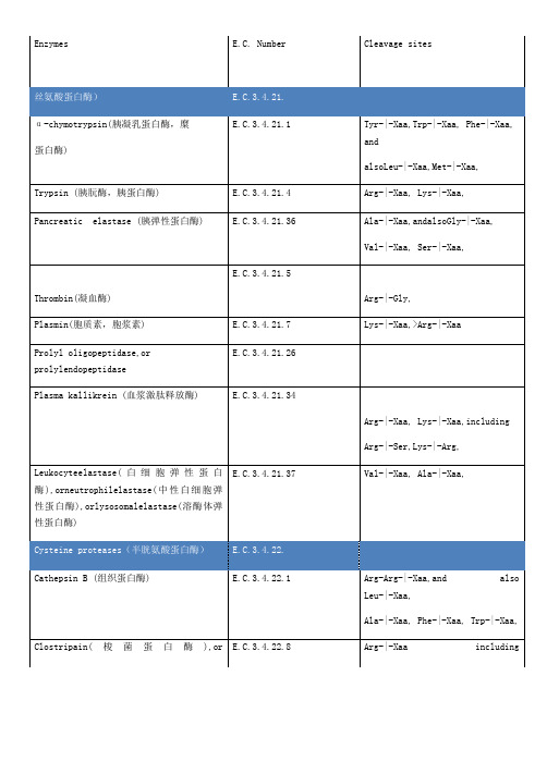 蛋白酶切位点