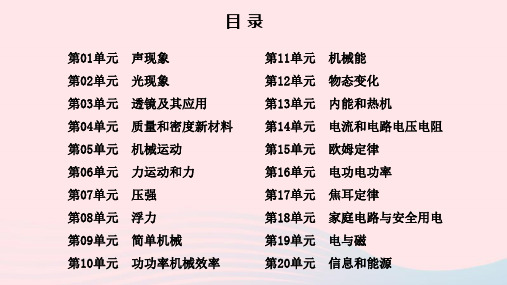 江西省2019年中考物理一轮复习：全套专项ppt课件集锦(含答案)