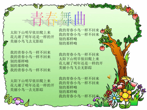 人教版七年级上册第四课第二框感悟青春课件