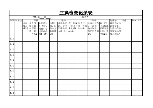 三操检查记录表