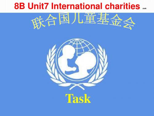 江苏省中学八年级英语下册《Unit 7 International charities》Intenational charties Task课件