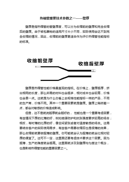 热缩管重要技术参数之一——壁厚