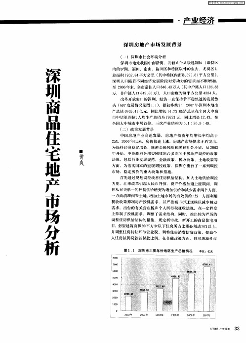 深圳商品住宅地产市场分析