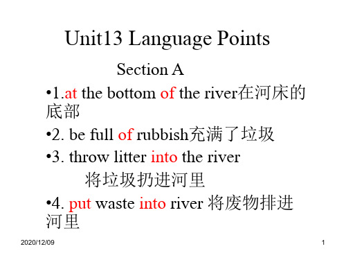 人教版九年级Unit 13课本重要的知识点PPT教学课件