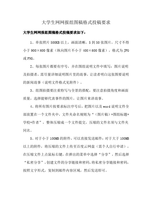 大学生网网报组图稿格式投稿要求