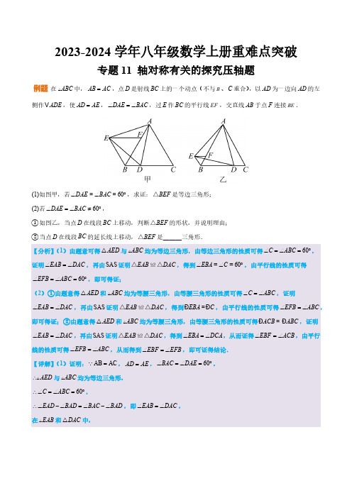 重难专题11 轴对称有关的探究压轴题(解析版)