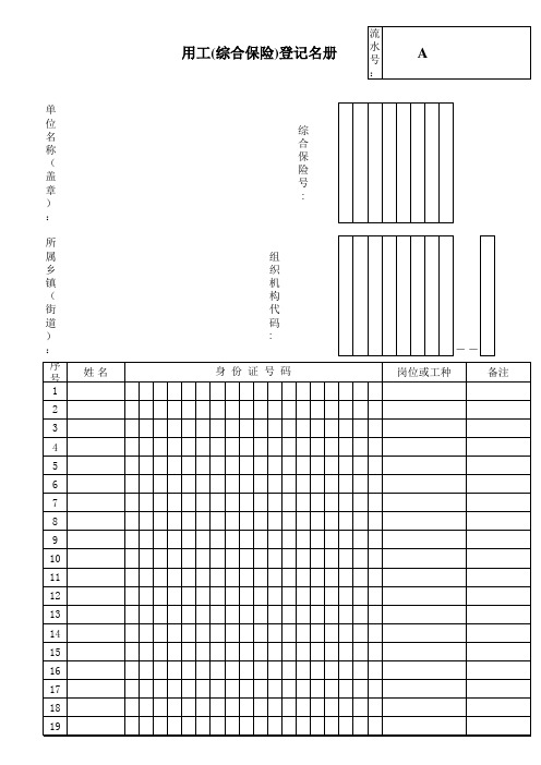 申办上海市外来从业人员(新进)(注销)综合保险名册