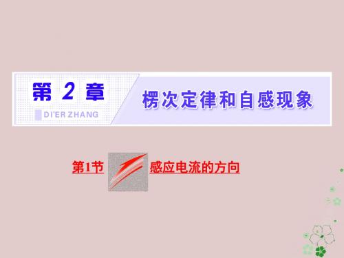 2019学年高中物理第2章楞次定律和自感现象第1节感应电流的方向课件鲁科版选修1