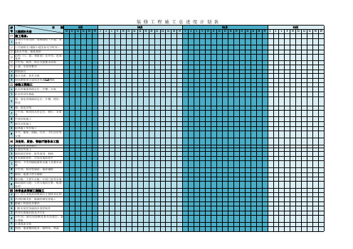 装修工程进度表