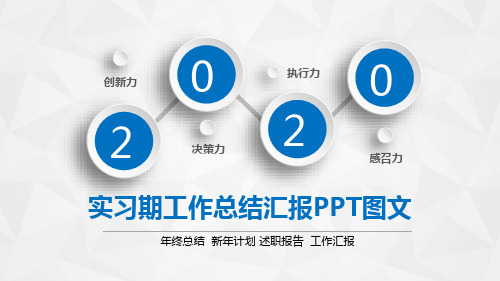 实习期工作总结汇报PPT图文