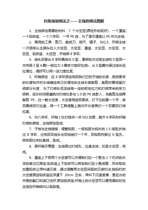 钓鱼线组绑法之——主线的绑法图解