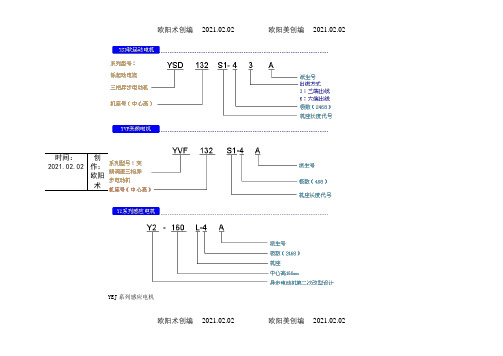 电机尺寸全表之欧阳术创编