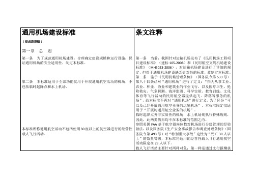 通用机场建设标准-条文注释