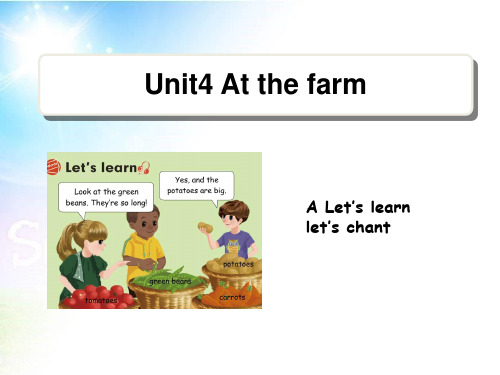 PEP人教版小学四年级下册英语课件：Unit4_At_the_farm_A_Let’s_learn